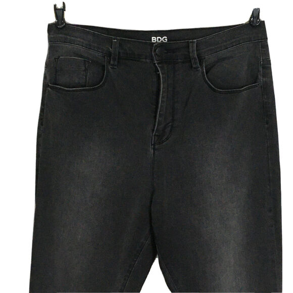 NEW BDG Size 32 Tall Super High Rise Twig Ankle Jeans Faded Black Skinny Denim - Picture 5 of 16
